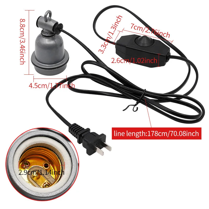 Lampe Chauffante Thermostatique 220–240V – Chauffage à Air Chaud pour Animaux de Compagnie et de Ferme