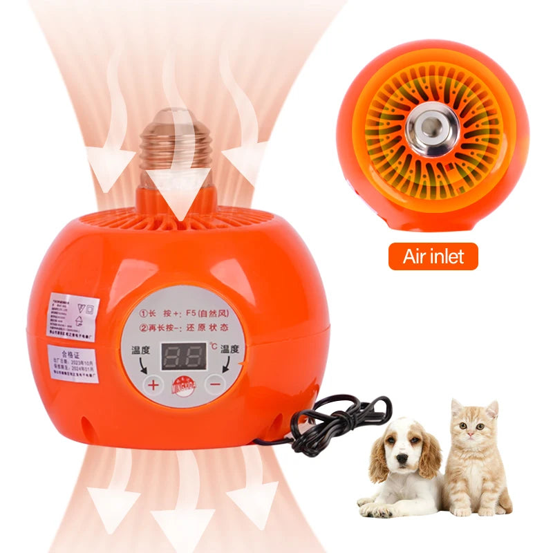 Lampe Chauffante Thermostatique 220–240V – Chauffage à Air Chaud pour Animaux de Compagnie et de Ferme